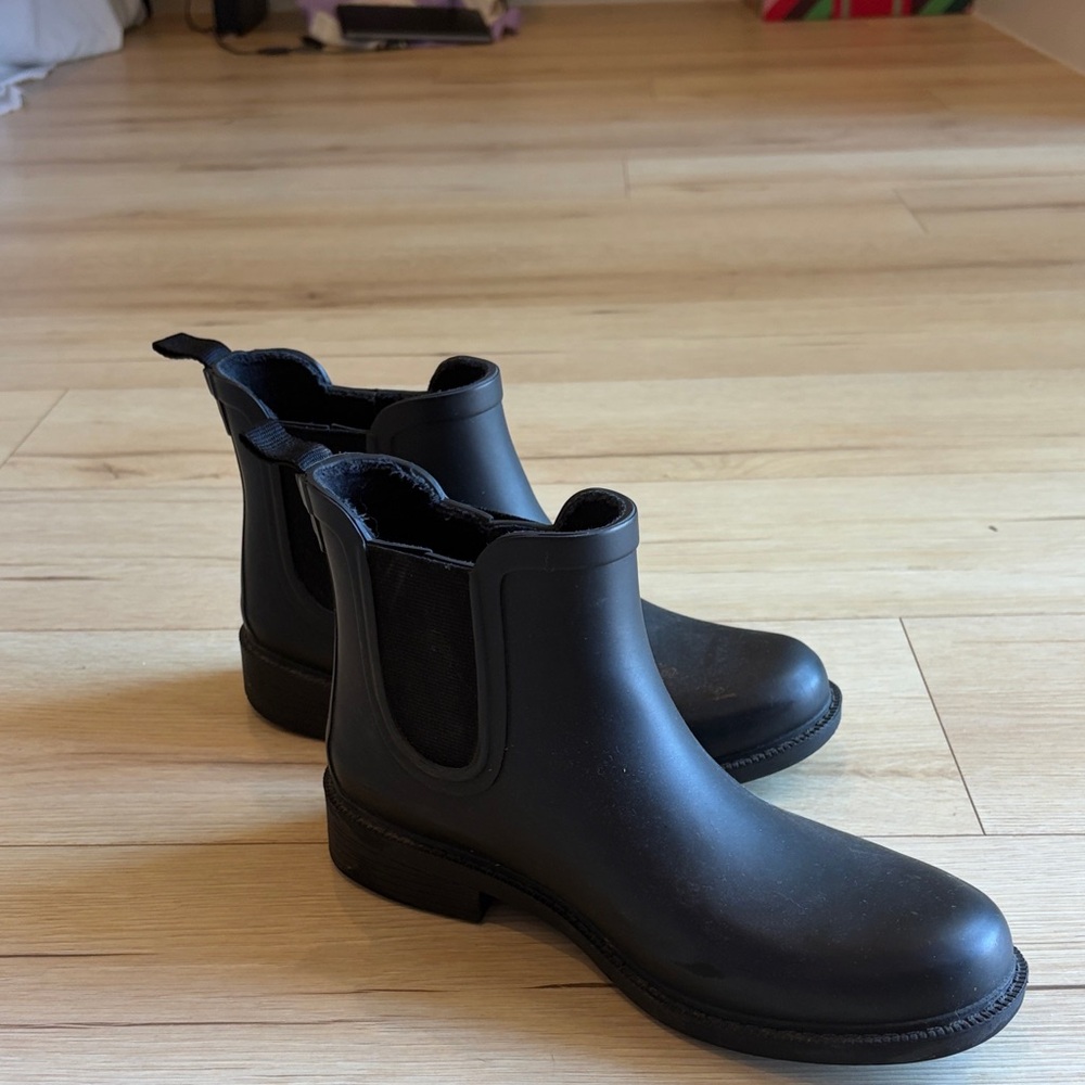 Madewell Black Ankle Rain Boots